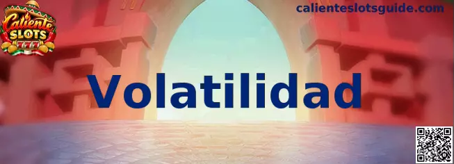 Ilustración informativa sobre volatilidad baja, media y alta en tragamonedas de Caliente Slots